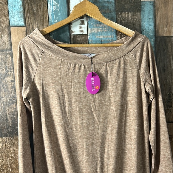 NWT small brown soft long sleeve top - Picture 2 of 10